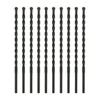 3/16 Inch x 5-1/2 Inch Masonry Drill Bit, 10-Pack Concrete Drill Bit, Carbide Tipped for Concrete, Brick, Stone, Half Flat Shank, Impact Performance (3/16" x 5.5", 10) - size: 3/16" x 5-1/2"