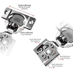 Berta (10 pcs) 3/8" Overlay Cabinet Door Hinges, 90 Degree Restricted Opening Angle Soft Closing Face Frame Hinges, 6-Ways 3-Cam Adjustment, Concealed Kitchen Cabinet Door Hinges with Screws - size: 3/8" Overlay