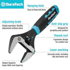DURATECH 8-Inch Wide Jaw Adjustable Wrench - color: Black & Blue, size: 8-Inch