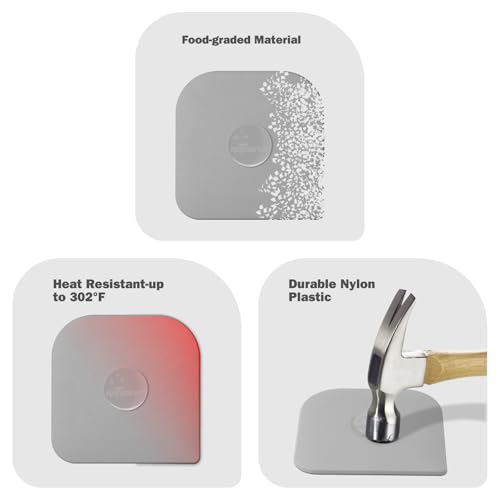 Pan Scraper, 5 Pcs Pot & Dish Scraper Plastic, Sturdy Scraper Kitchen Tool, Grey - color: Gray, size: 5 Pcs