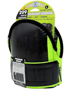 TROXELL USA Super-Soft Large Fluorescent Green Knee Pads - Comfortable, Adjustable, Washable Kneepads