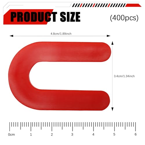 400 Horseshoe Tile Spacers, 1/8-Inch U-Shaped Plastic Spacers for Tile Leveling System Floor Wall Tile Installation - size: 1/8"-400 Pcs