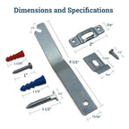 PHS Security Picture Hangers, Holds 15 lb, 100 Pack with Screws - size: 100 Pack