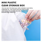 Jetec 6 Pieces Small Clear Plastic Storage Box, 2.5 x 2.5 x 1.6 Inch - size: 2.5 x 2.5 x 1.6 Inch