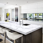 Arthome 23.6″ × 200″ Peel and Stick Marble Contact Paper,Self-Adhesive Waterproof Vinyl Flim for Furniture Sticker, Kitchens, Bedrooms and Bathrooms - color: White Marble, size: 23.6" x 200"