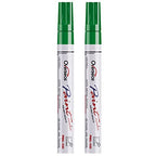 Overseas Green Paint Pens Permanent Markers, 2 Oil Based Paint Makrers - color: Green#