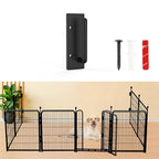 Getlay 4 Pack Fence-to-Wall Hook for Dog Playpen, Fence Accessories，Black