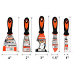 Putty Knife Set, 5 Pcs Size Paint Scraper, 1" 1.5" 2" 3" 4" - color: 5 Pack, Multi-size
