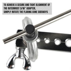 Thorstone 45 Degree Double Flaring Tool for Brake line & Copper Tubing, Red - size: 5 Sizes (3/16"-1/2")