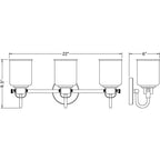 Open Box - Z-Lite 340-3V-CH - Bathroom Fixtures Indoor Lighting