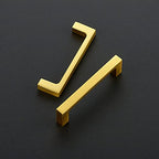 Ravinte Brushed Brass Solid Pulls Cabinet Handles 3-1/2 Inch 5 Pack - size: 3-1/2 Inch Hole Center