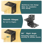 Alise 30 Pack Black 2x2in L Brackets Heavy Duty Metal for Wood Furniture - color: Matte Black, size: (30P) 2X2 inch