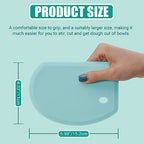 Silicone Dough Scraper with Metal Core Flexible Bowl Scraper Bread Baking - color: Mint Green