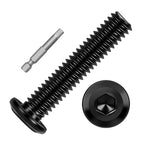 10 PCS 5/16"-18 x 1-1/2" Flat Head Socket Cap Screws Bolts, Flat Round Head Furniture Allen Bolts, Stainless Steel 304, Full Thread, Black Coating, Screwdriver Bit Included - size: 5/16"-18 x 1-1/2"