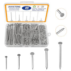 460pcs Hardware Nails Assortment Kit, Stainless Steel 304 Nails Kit, Wall Nails Kit,5 Size Picture Hanging Nails, Wood Nails, Finishing Nails(0.5inch,1inch,1.5inch,2inch,3inch) - size: 460pcs Nails Kit