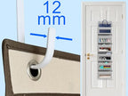 Single Long Over Door Steel Hooks 4 Pack Fit 1-3/8" Door 12" White - size: 12"Length