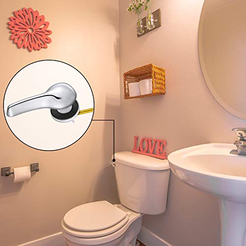 Honoson 4 Pcs 2 Inch Universal Toilet Flush Handle Replacement Kit, Black - color: Black