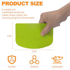 3 Pieces Food Dough Scraper, Plastic Multi - Purpose Kitchen Pastry Cutting Tool, Flexible Bowl Scraper with Curved Edge, Cake Baking Bench Scraper