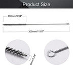 Utoolmart Steel Wire Cleaning Brush, Spiral Power Tube Brush, Steel Wire Tube Brush Cleaning Tool, Tube Bottle Brush, 0.2-inch Diameter 12-inch Length, 5pcs - color: 5pcs, size: 0.6cm