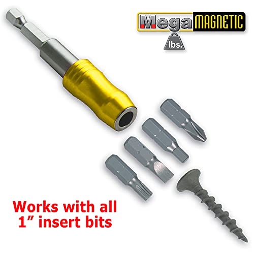 IVY Classic 45834-3 Mega-Magnetic 1/4 x 3" Bit Holder, Impact Plus, 3-Pack - size: 3" Bit Holder, 3-Pack