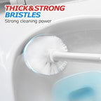 FORASTO 2Pack 2 in 1 Toilet Brush and Plunger Set, Toilet Bowl Brush Plunger Set,Extended Handle Plunger,Bathroom Cleaning Tools,Toilet Brush Plunger Combo,Cleaning Brush（Pearl White，21inch） - color: Pearl White, size: 2Pack
