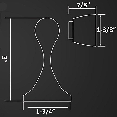 Solid Mental Magnetic Door Stop, Wall Mounted, Black - color: Black