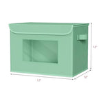 Univivi Fabric Foldable Storage Bins with Lids, 4 Pack, Green - color: Green