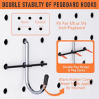INCLY 280PCS Upgraded Pegboard Hooks Assortment with Bins & Cups - size: 280 PCS