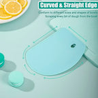 Silicone Dough Scraper with Metal Core Flexible Bowl Scraper Bread Baking - color: Mint Green