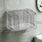 Electric Toothbrush Holder Wall & Counter, No-Drill, 5-Slot