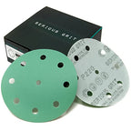 Serious Grit - 5-Inch 9-Hole P220 Grit Sanding Discs - 50 Pack Box - size: 220 Grit