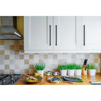 Ravinte Matte Black Square & Solid Cabinet Handles,10 Inch,15 Pack - size: 10 Inch Hole Center