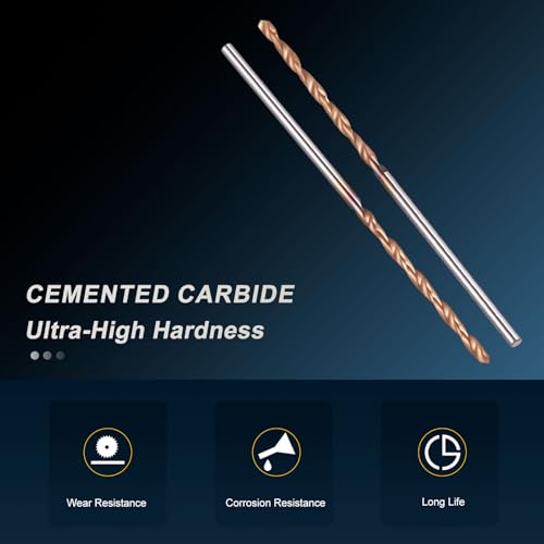PATIKIL 1.2mm Drill Bit Carbide for Stainless Steel Hard Metal 130° 10 Pack - size: 1.2mm