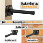 EVALD 4 Inch Floating Shelf Brackets, Hidden Shelf Brackets for Floating Shelves, Heavy Duty Shelf Bracket with Screws & Anchors, Floating Shelf Mount, Invisible Shelf Support (4 Pack) - size: 4 Inch, style: 4 Pack All-purpose