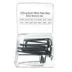 21pcs Mini Hex Key Set,Mini Hex Wrench sets Tool Kit,Imperial L Shape Micro Allen Wrench, 0.028, 0.035, 0.05, 1/16", 5/64", 3/32", 7/64", Each 3 Set. - size: Mini Hex Key Set-21 pcs for all size-Black