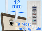 Single Long Over Door Steel Hooks 4 Pack Fit 1-3/8" Door 10" White - size: 10"Length