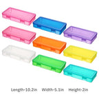 novelinks Small Plastic Storage Containers with Lids and Clear Pencil Box - color: 9 Pack Medium -Color