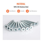 Trivd Frol 550PCS Self Tapping Screws Assortment Set 304 Stainless Steel