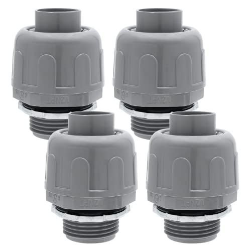 4Pcs NPT 1/2" Electrical Conduit Connector Fittings - size: 1/2 Inch