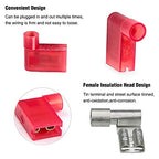 Nilight 110PCS Nylon Flag Spade Insulated Quick Disconnect Terminals - color: 110PCS Flag Spade Crimp Terminals