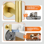 5 Pieces Bathroom Hardware Accessories Set Brushed Gold, 24Inch Bathroom Towel Rack Set SUS304 Stainless Steel, Round Toilet Paper Holder Heavy Duty, Wall Mounted - color: Brushed Gold, size: 5 Pieces 24" B