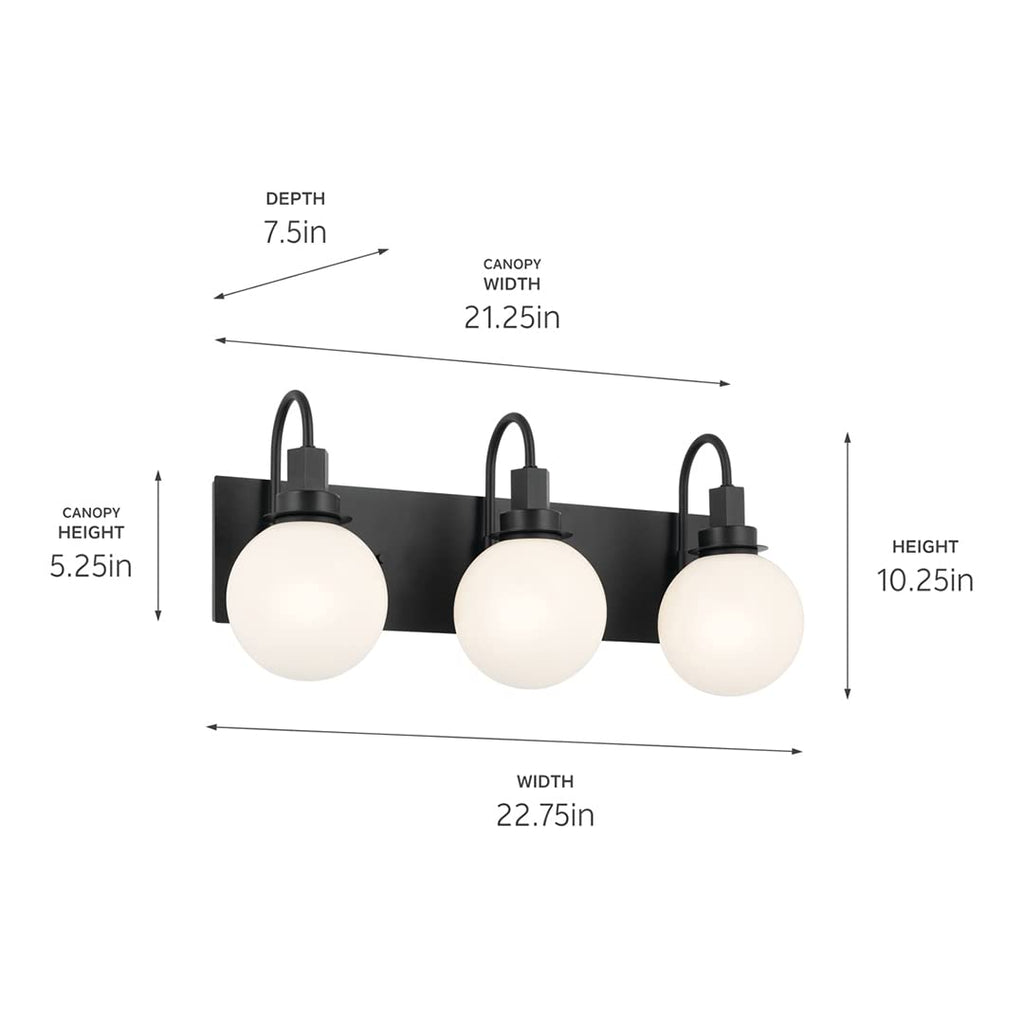 Open Box - Kichler 55151BK - Bathroom Fixtures Indoor Lighting