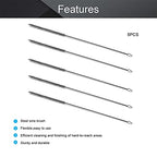 Utoolmart Steel Wire Cleaning Brush, Spiral Power Tube Brush, Steel Wire Tube Brush Cleaning Tool, Tube Bottle Brush, 0.2-inch Diameter 12-inch Length, 5pcs - color: 5pcs, size: 0.6cm