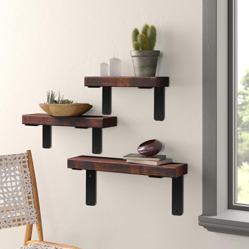 4 Pack - L 9" x H 6" x W1.5, 5mm Thick Black L Shelf Bracket, Iron Shelf Brackets, Metal Shelf Brackets, Floating Shelf, Shelf Supports with Screws - size: 9''x6'', style: Black 4 Pack