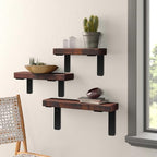 4 Pack - L 9" x H 6" x W1.5, 5mm Thick Black L Shelf Bracket, Iron Shelf Brackets, Metal Shelf Brackets, Floating Shelf, Shelf Supports with Screws - size: 9''x6'', style: Black 4 Pack