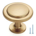 Ravinte Champagne Bronze Cabinet Knobs Zinc Drawer Knobs 1-1/4 Inch 30 Pack - color: Champagne Bronze