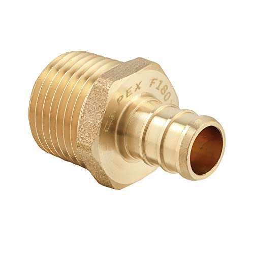 50-PACK EFIELD Pex Crimp Fitting,1/2"Male Adapter(PEX1807017-50) - size: P50, style: 1/2 x 1/2