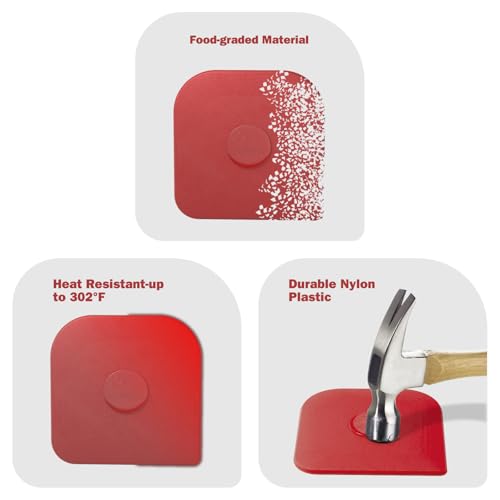 Pan Scraper, 10 Pcs Pot & Dish Scraper Plastic, Sturdy Scraper Kitchen Tool, Red - color: Red, size: 10 Pcs