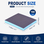 8Pcs 180Grit Double-Sided Sanding Sponges, Washable & Reusable - size: 180Grit