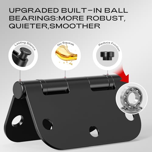 30 Pack Rounded Black Door Hinges 3.5 Inch 5/8" Radius Ball Bearing - color: Matte Black Ball Bearing, size: 30 Pack